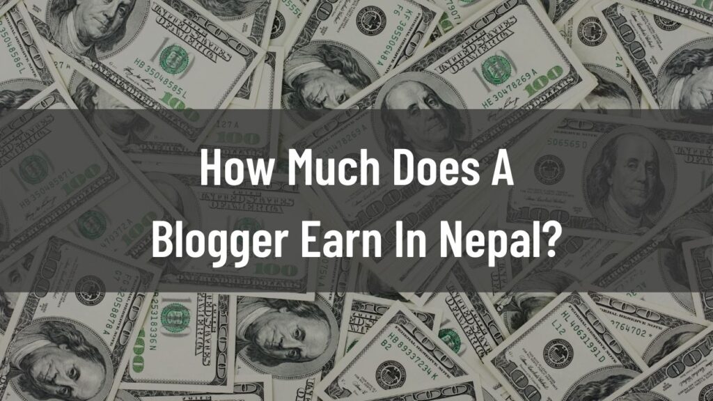 blogging income in Nepal