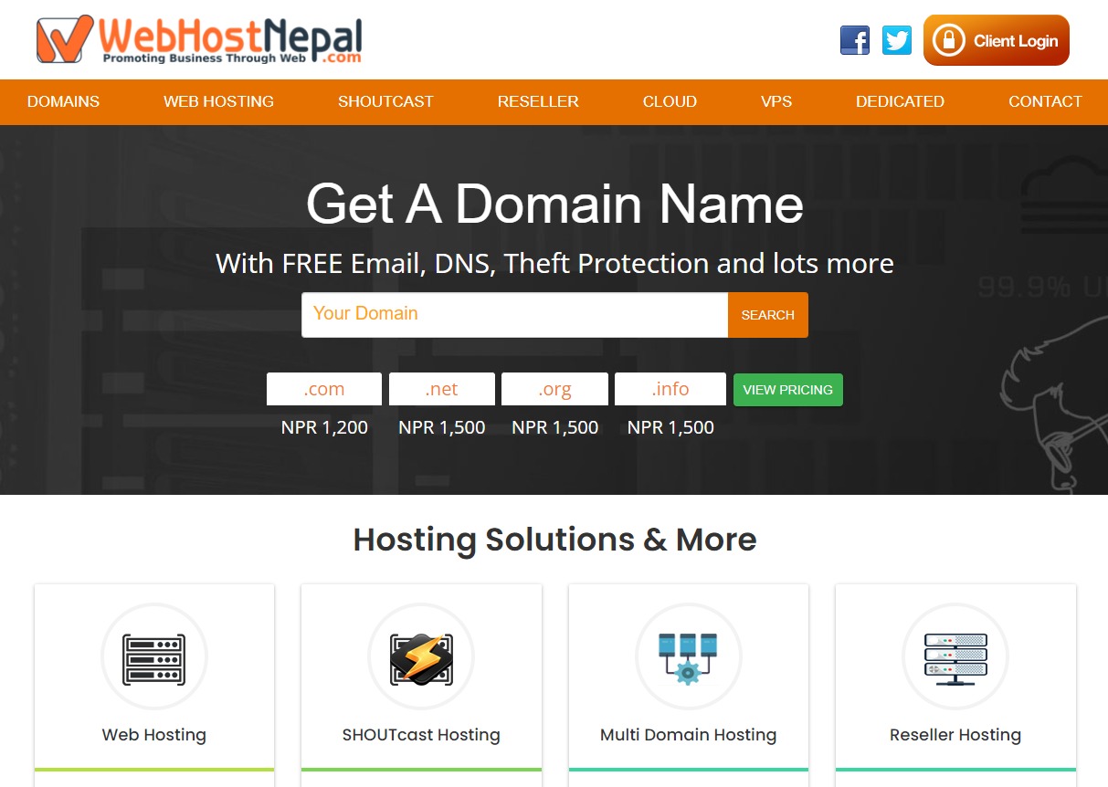 Web host nepal hosting company in Nepal